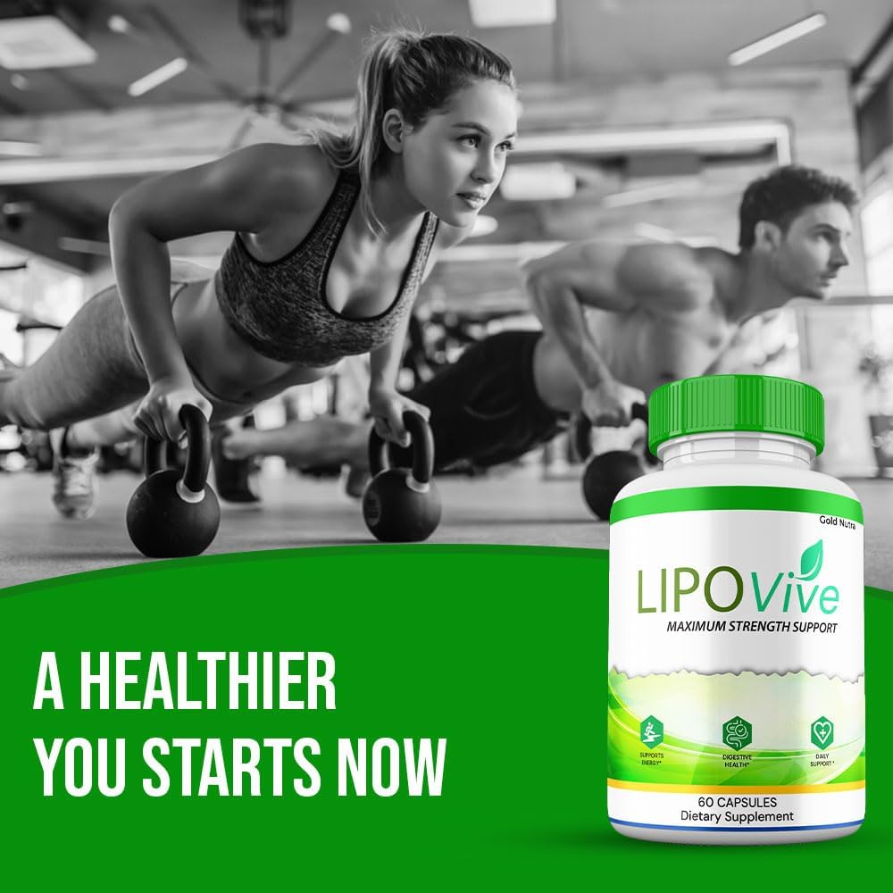 LipoVive Cápsulas, Fórmula Avanzada de Máxima Potencia, Suplemento Premium con Ingredientes Naturales (2 Envases)