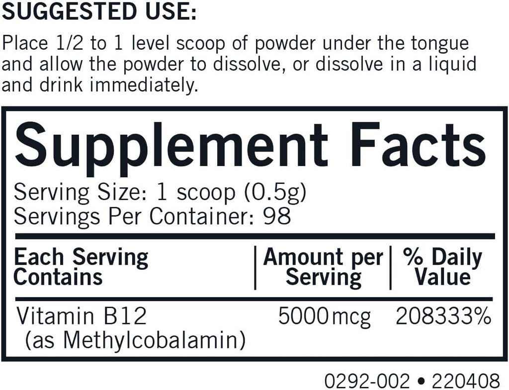 Kirkman Super B12 - Methylcobalamin Powder Concentrate