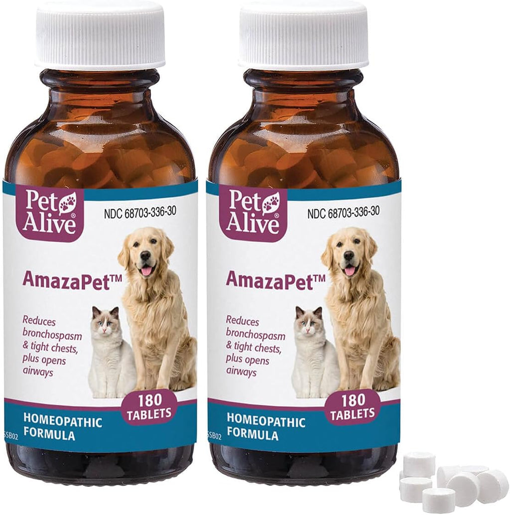AmazaPet – Comprimidos para la tos y el soporte respiratorio en perros y gatos (180 comprimidos)