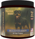 Multivitamínicos Prestige Breed, Nutrición Equilibrada para tu Rottweiler, 90 unidades, Fabricado en EE. UU. con Auténtico Bacon