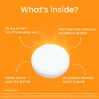 EZ Melts Vitamina B6 - 60 Comprimidos Disolubles Sabor Naranja