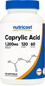 Nutricost Ácido Caprílico 1200mg, 120 Cápsulas Blandas