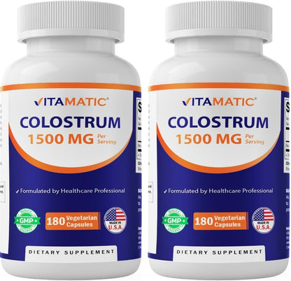 Vitamatic Calostro Bovino 30% IgG Suplemento - 1500 mg por dosis - 180 Cápsulas Vegetales – Image 10