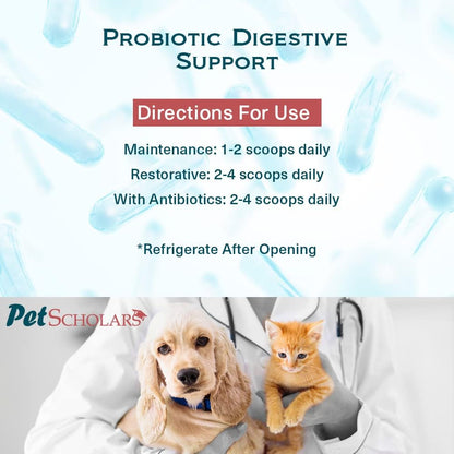 Pet Scholars Probiotic Digestive Support for – Cantidad de UFC: La dosis debe ser suficiente para colonizar el – Image 6