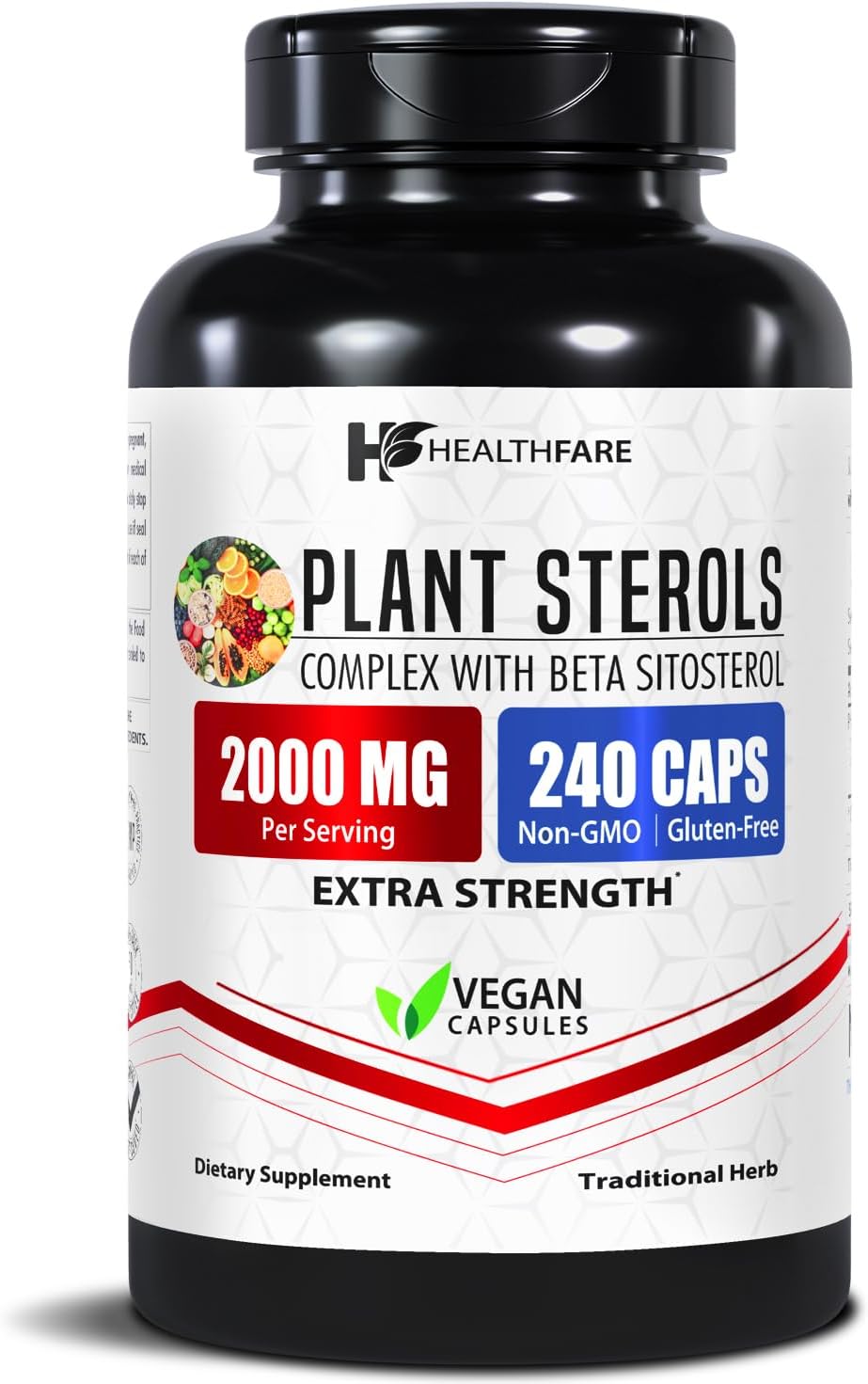 Healthfare Plant Sterols - 240 Cápsulas Veganas - Complejo de Beta-Sitosterol y Fitoesteroles