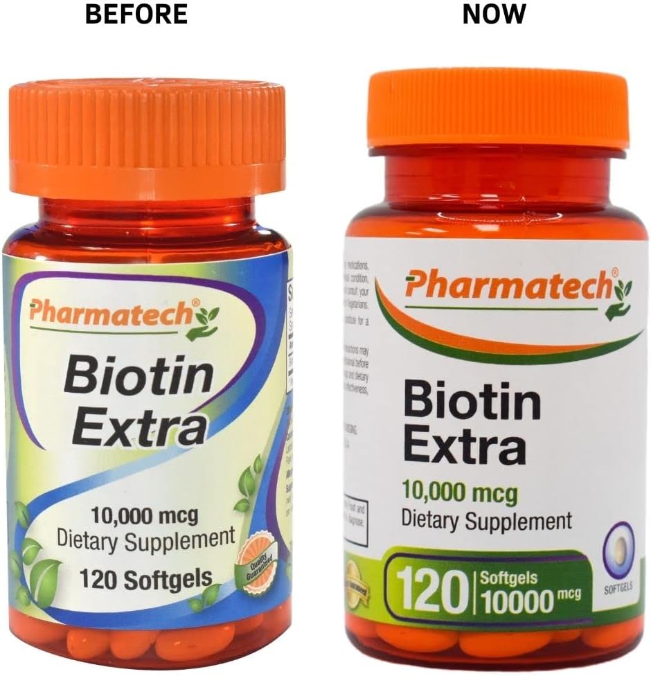 Biotina 10000 mcg, 120 Cápsulas Blandas - Vitamina B7