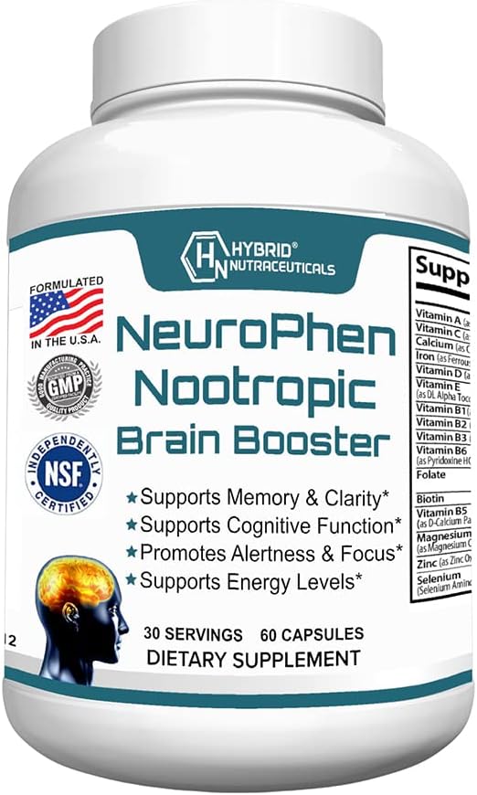 NeuroPhen Suplemento Potenciador Cerebral Nootrópico - 60 Cápsulas