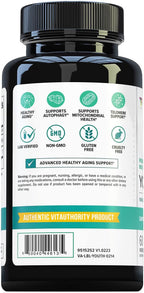 Vitauthority Espermidina 3HCL 99% - Apoyo Celular y Longevidad - 60 Dosis