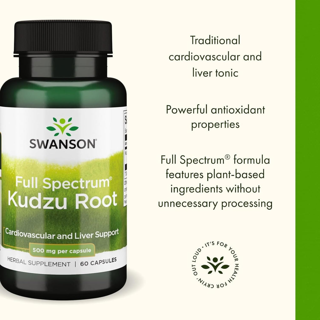 Swanson Full Spectrum Raíz de Kudzu - 60 Cápsulas, 500 mg