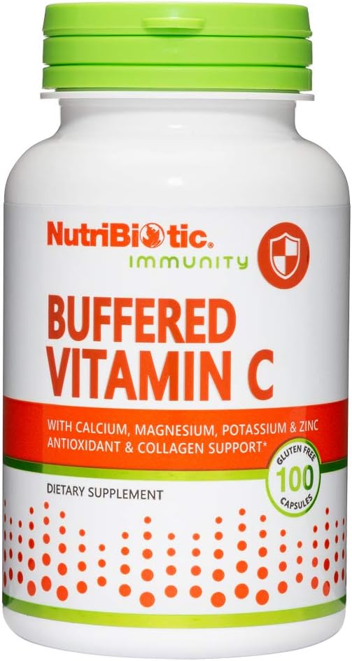 NutriBiotic Vitamina C Tamponada, 500 mg, 100 Cápsulas