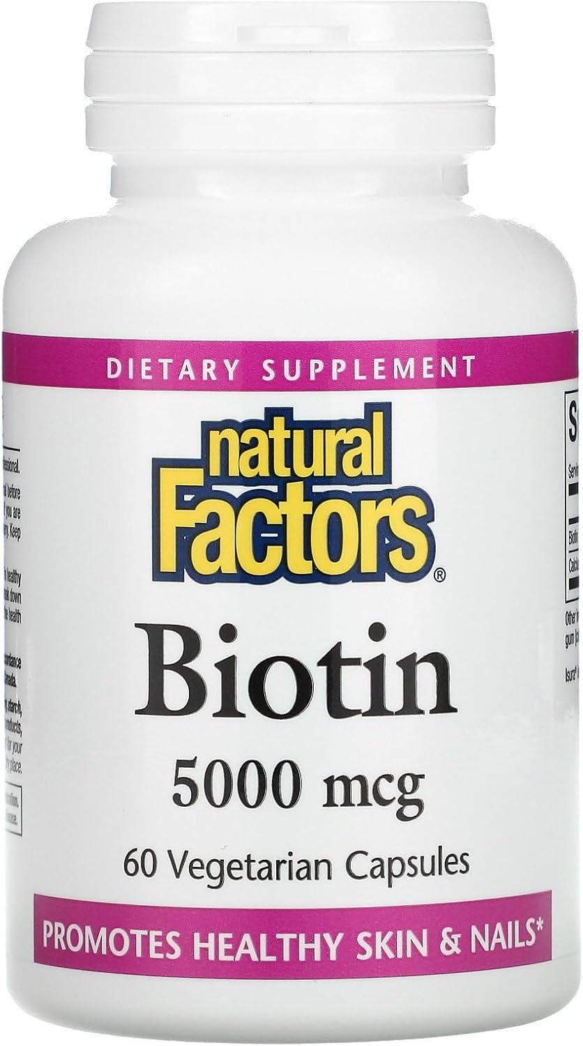 Biotin 5000 mcg Natural Factors 60 VCaps