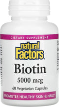 Biotin 5000 mcg Natural Factors 60 VCaps