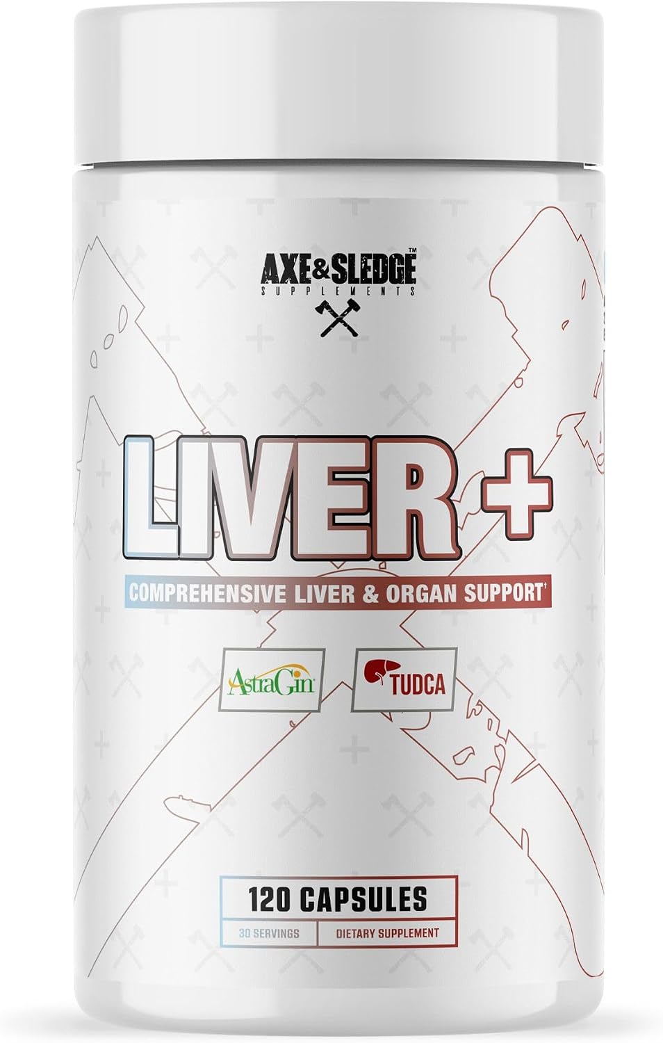 Axe & Sledge Liver+ — Suplemento Hepático con TUDCA, NAC y Cardo Mariano (30 Cápsulas)
