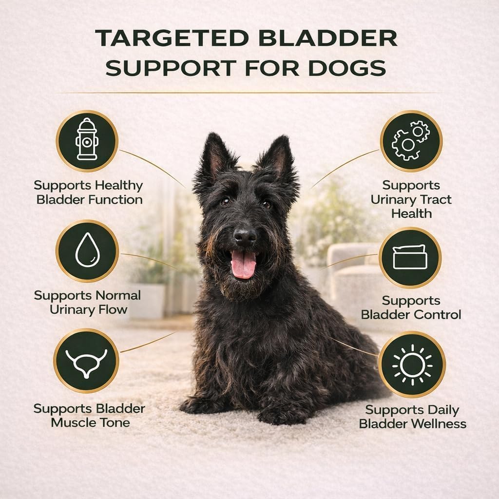 VetriScience Bladder Health Chews for Dogs - Bladder Control and Urinary Support Supplement, Chicken Flavor, 60 Count