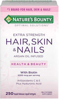 Nature's Bounty Hair, Skin and Nails, 250 Cápsulas Blandas