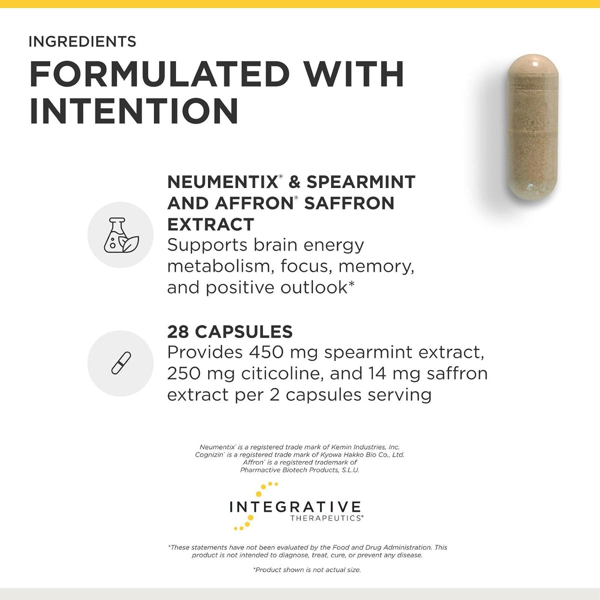 Integrative Therapeutics Neurologix - Nootrópico con Azafrán y CDP-Colina - 28 Cápsulas – Image 5