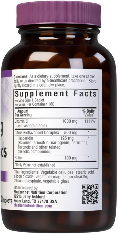 Bluebonnet Nutrition C-1000 mg con Bioflavonoides Cítricos, 180 comprimidos – Image 2