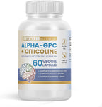 Alpha GPC + Citicolina 60 Cápsulas, 1600mg Fórmula Concentrada
