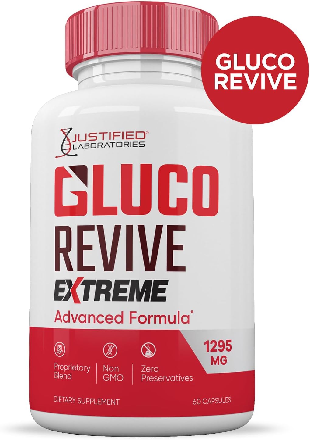 Gluco Revive Extreme 1295mg – Suplemento Herbal (3 Pack, 180 Cápsulas)