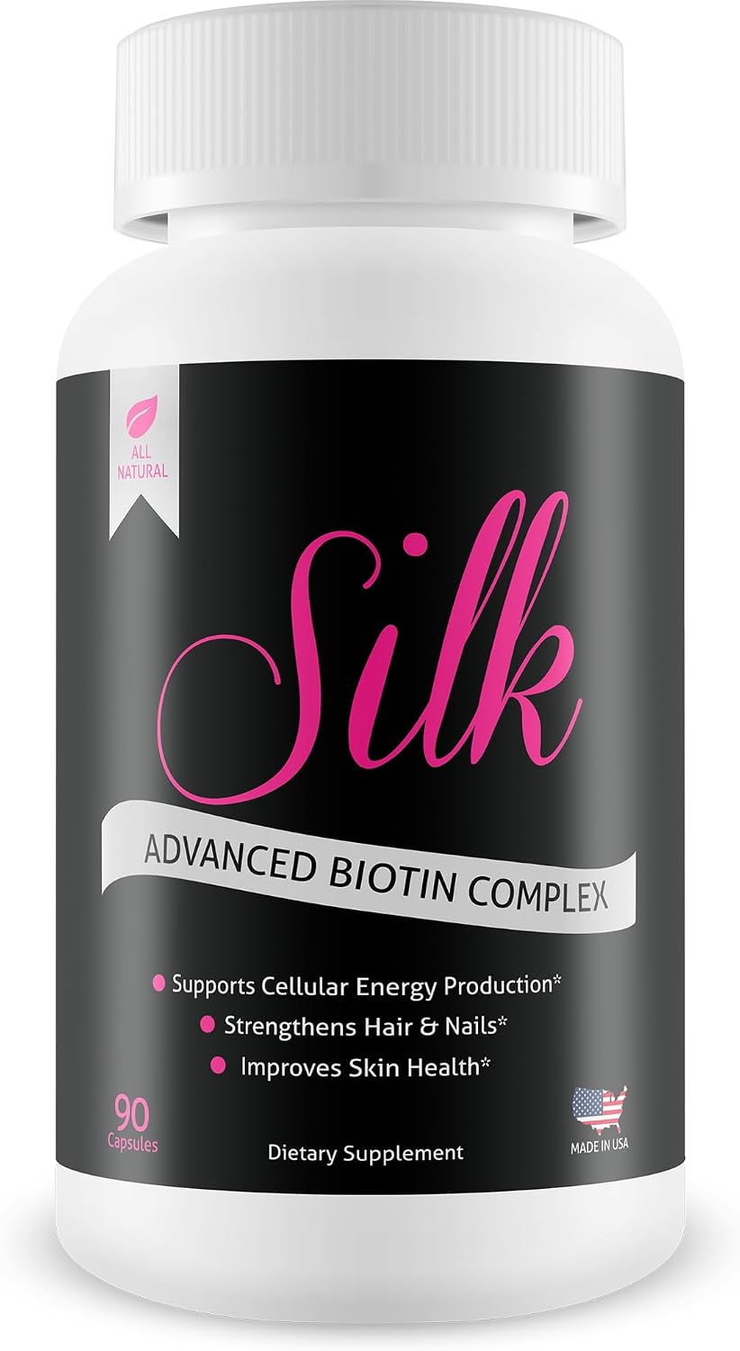 Silk Advanced Biotin Complex - Suplemento de Biotina, Niacina y Vitaminas B para Cabello, Piel y Uñas