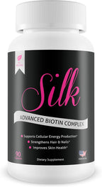 Silk Advanced Biotin Complex - Suplemento de Biotina, Niacina y Vitaminas B para Cabello, Piel y Uñas