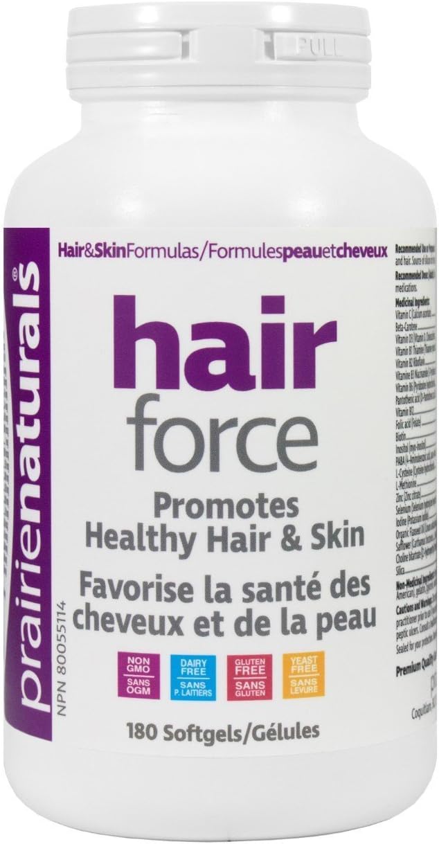 Prairie Naturals Hair-Force, 180 cápsulas blandas