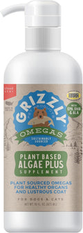 Grizzly Pet Products Algal Plus Omega 3-6-9 Suplemento para Perros y Gatos, 473 ml