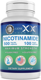 Genex Formulas - Nicotinamida 500mg - Vitamina B3 sin Enrojecimiento - 100 Cápsulas