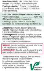 Jamieson Vitamin B12 (Cobalamin) 1200 mcg, Sustained Release, 80 Tablets