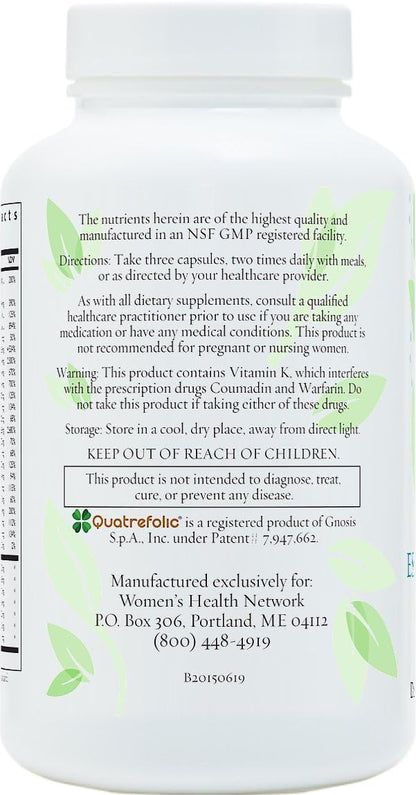 Essential Nutrients, Multivitamínico Metilado para Mujeres con Quatrefolic 5-MTHF, 180 Cápsulas – Image 6