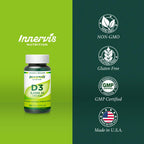 Vitamina D3 5000 IU – 120 Cápsulas Vegetales – Innervisnutrition