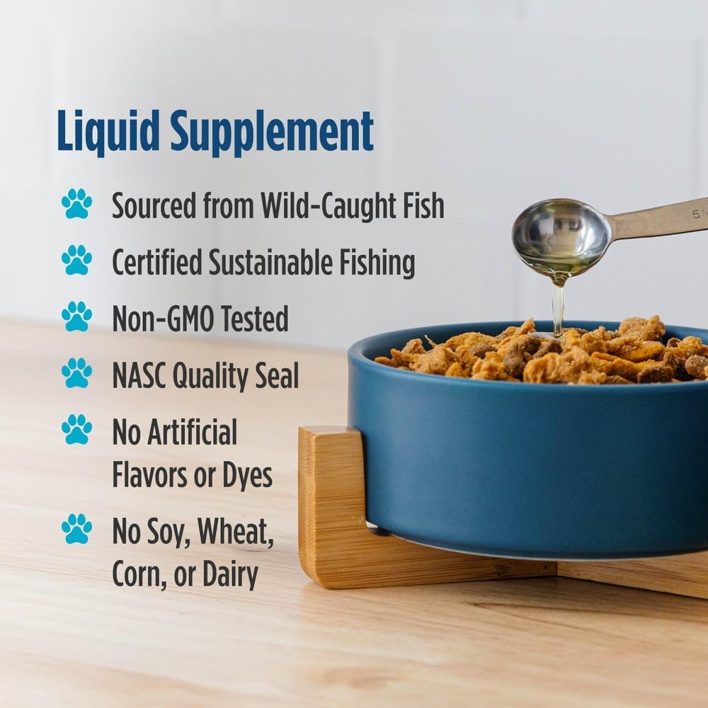Nordic Naturals Omega-3 Pet, Unflavored - 8 oz (237 ml) - Fish Oil for Medium and Large Dogs