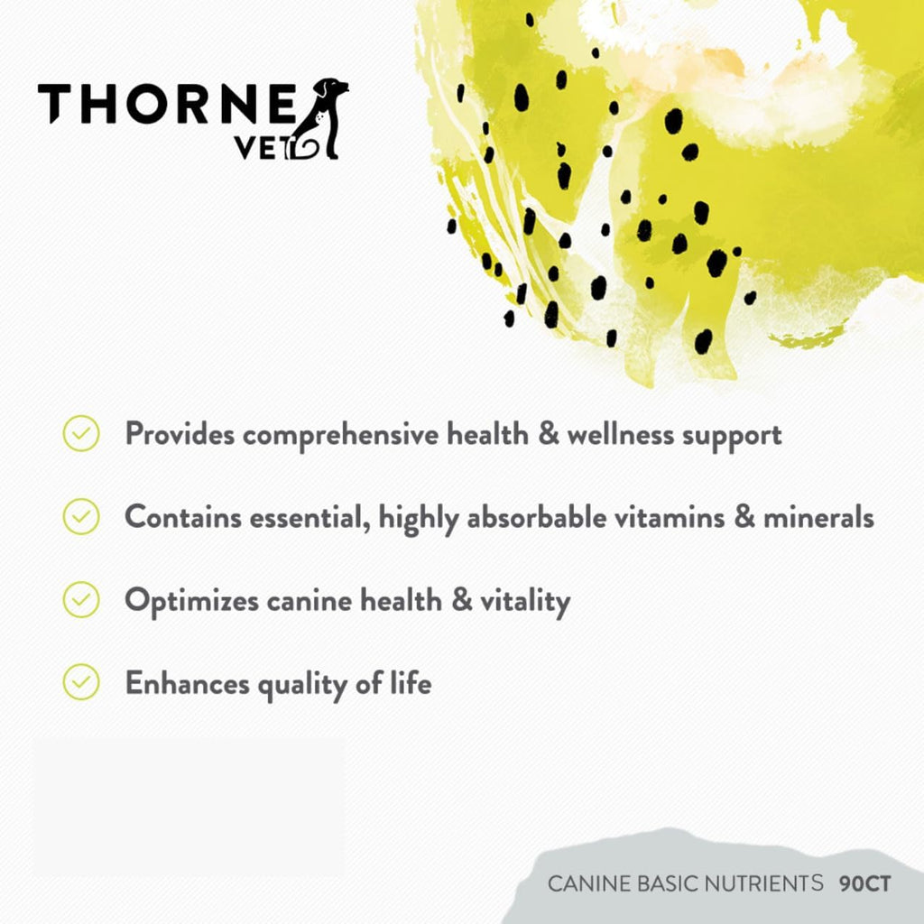 ThorneVET Canine Basic Nutrients – Suplemento Multivitamínico para Perros, 90 Masticables Blandos