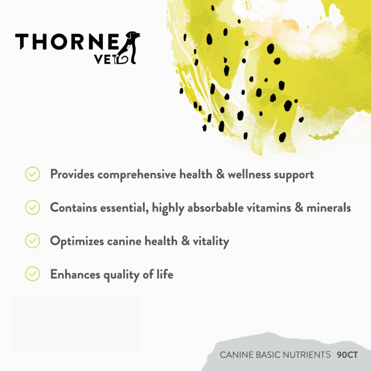 ThorneVET Canine Basic Nutrients – Suplemento Multivitamínico para Perros, 90 Masticables Blandos