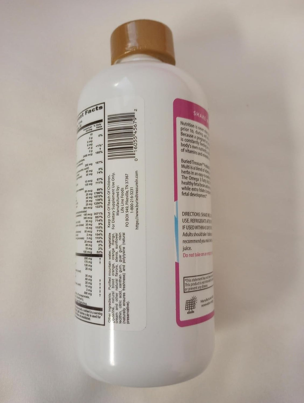 Buried Treasure Prenatal Plus DHA Complete - Liquid Prenatal Supplement with DHA and Iron