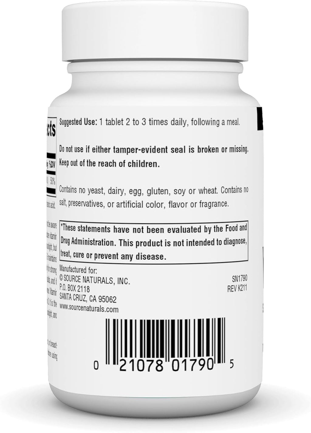 Source Naturals Vitamina D-3 400 UI 200 comprimidos