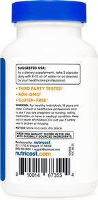 Nutricost SAM-e 400mg, 120 Cápsulas Vegetales - S-Adenosil-L-Metionina