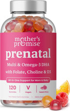 Mother's Promise Gominolas prenatales veganas con DHA | 120 gominolas