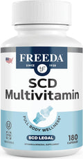FREEDA SCD Multivitamin – Daily Multivitamin for Men & Women – Vegan, Gluten-Free, Kosher Certified – 180 Capsules