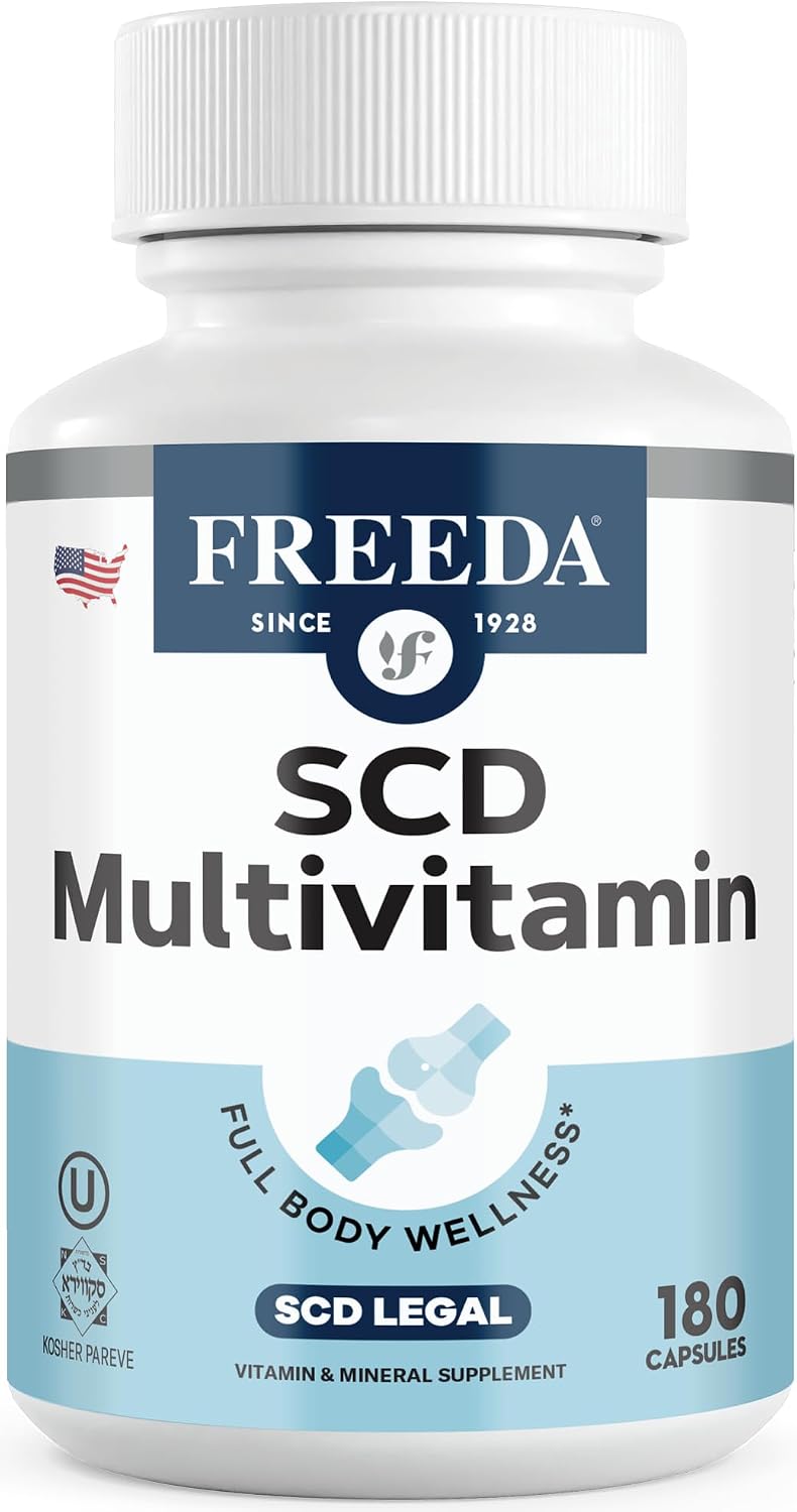 FREEDA SCD Multivitamin – Daily Multivitamin for Men & Women – Vegan, Gluten-Free, Kosher Certified – 180 Capsules