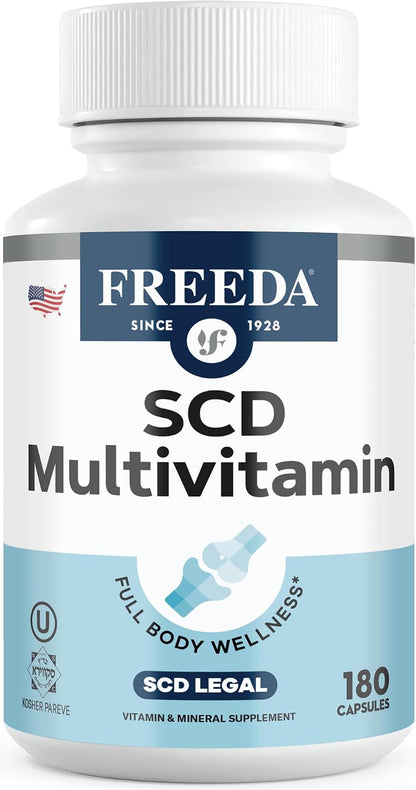 FREEDA SCD Multivitamin – Multivitamínico Diario para Hombres y Mujeres – Vegano, Sin Gluten, Certificado Kosher – 180 – Image 1