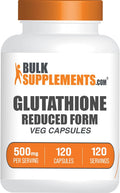 Glutatión Reducido Cápsulas 500mg - Suplemento de Glutatión - Sin Gluten, 120 Cápsulas