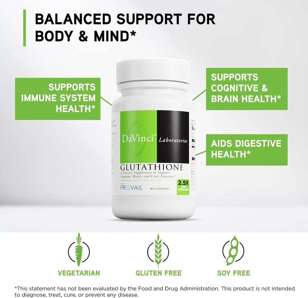 DAVINCI Labs - Glutathione - 30 Capsules
