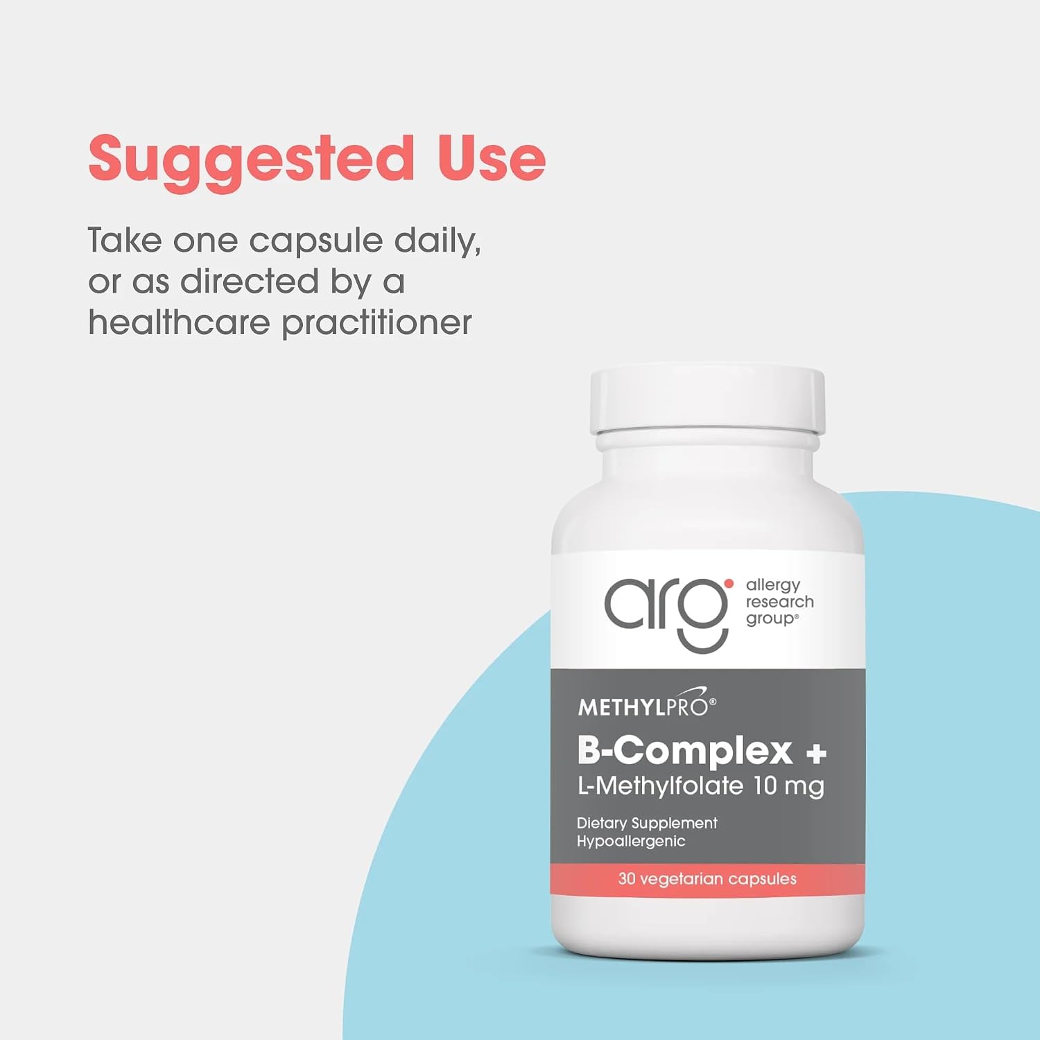 MethylPro B Complex + L-Methylfolate 10 mg - Complejo B Metilado para Energía y Estrés - 30 Cápsulas