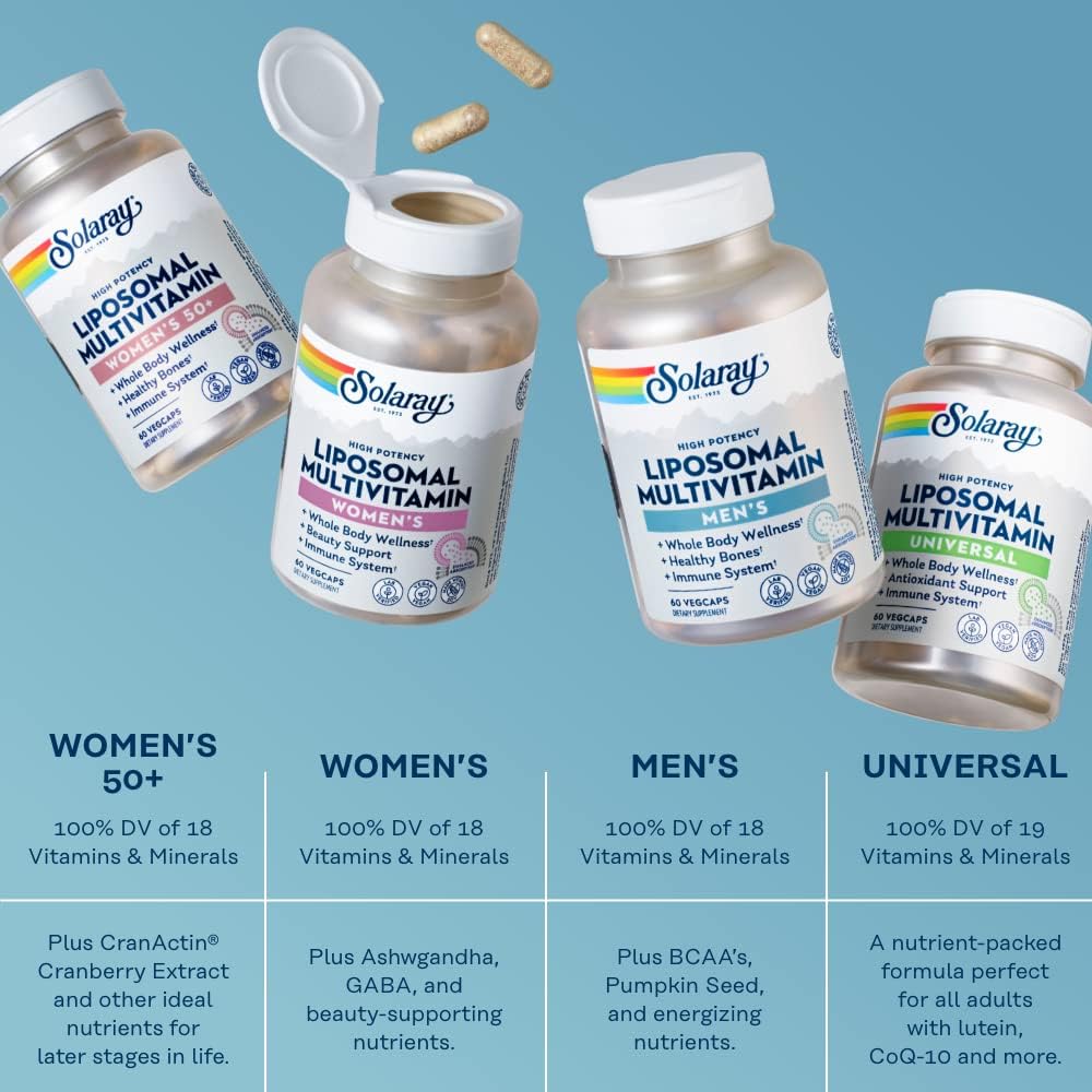 SOLARAY Multivitamínico Liposomal para Hombres - 120 Cápsulas Veganas de Alta Absorción