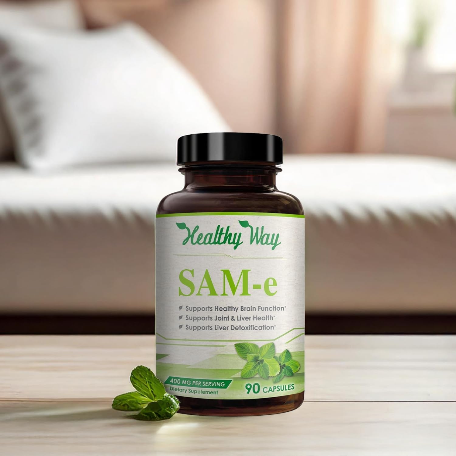 HealthyWayRx SAM-e 400 mg Cápsulas - S-Adenosilmetionina de Fácil Absorción (90 Cápsulas)