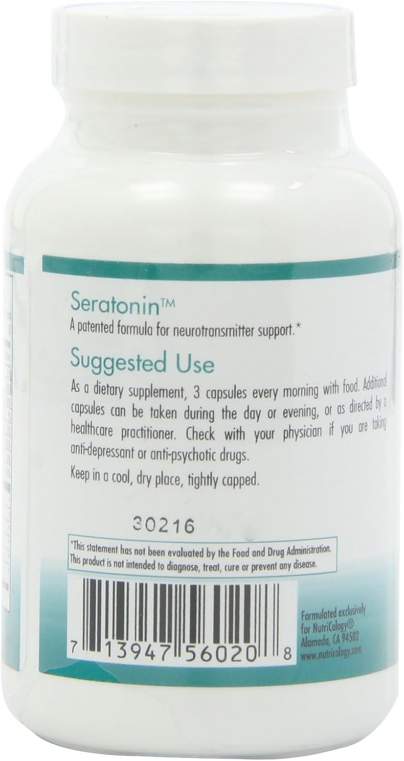 NutriCology Seratonin – 5-HTP y Cofactores para el Estado de Ánimo y Sueño – 90 Cápsulas