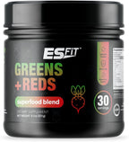 ES FIT Super Greens Powder - Mezcla de Superalimentos Rojos y Verdes con Antioxidantes, Vitaminas B, Ingredientes Orgánicos y Enzimas Digestivas