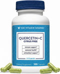 The Vitamin Shoppe Quercetina + C Sin Cítricos, 1400 mg de Vitamina C y 500 mg de Quercetina, 100 Cápsulas