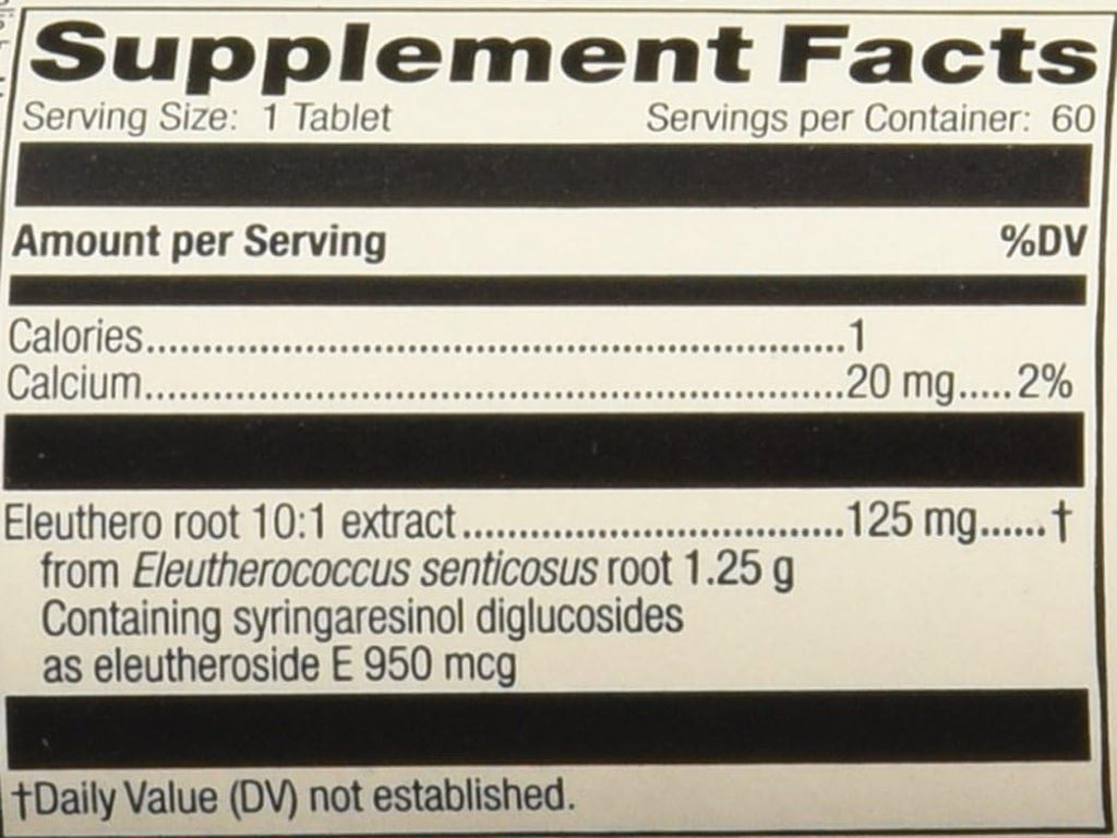 Standard Process Eleuthero 60 Comprimidos